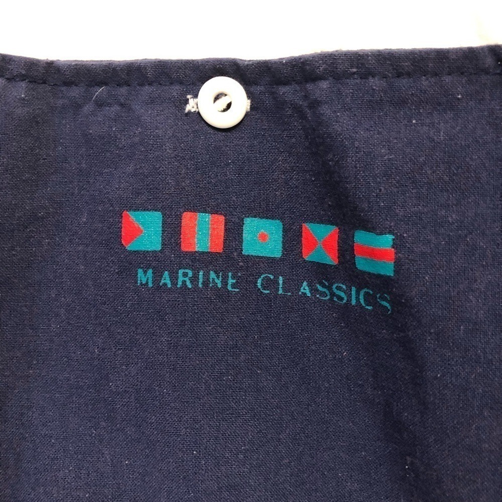 Vintage Xceptions Marine Classics White & Blue Banded Polo Shirt - Picture 4 of 8